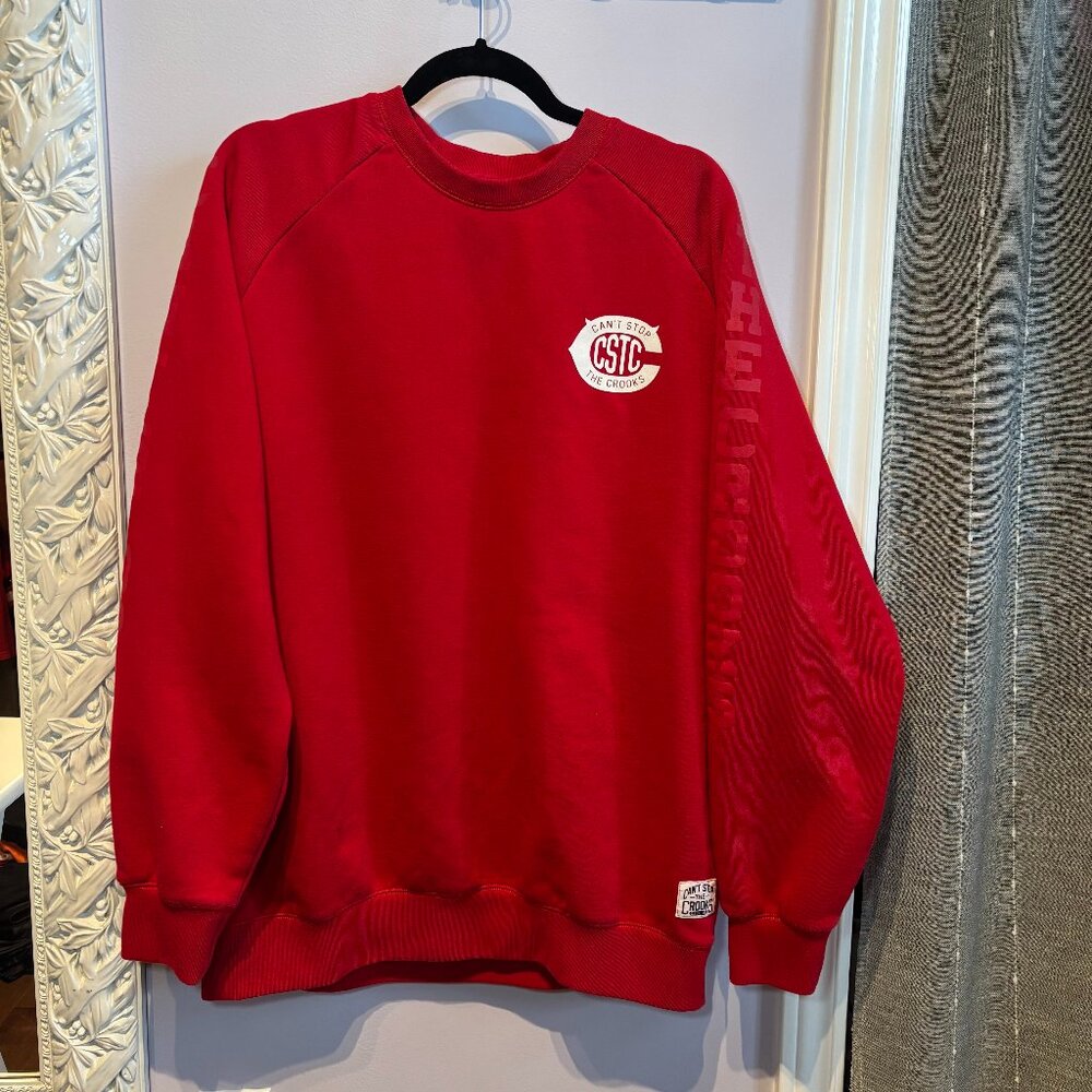 Mens Crooks and Castles Red Crewneck Size 2XL